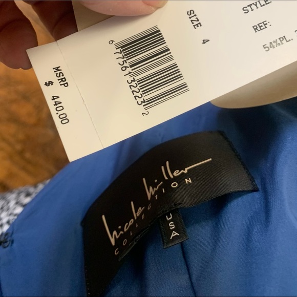 ❤️❤️ SOLD❤️❤️ Nicole Miller Boutique Exclusive - NWT - Splarking Blue - Picture 7 of 7